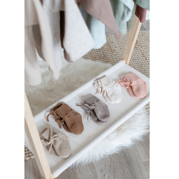 Merino wool booties taupe