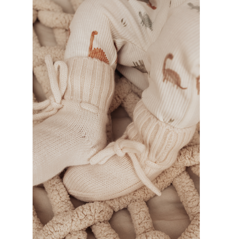 Merino wol slofjes off white