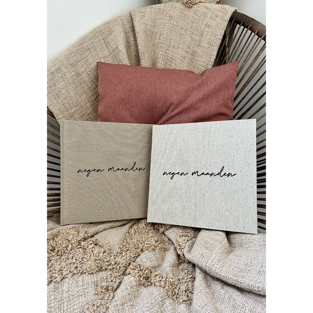 Fill-in book my nine months (natural linen)