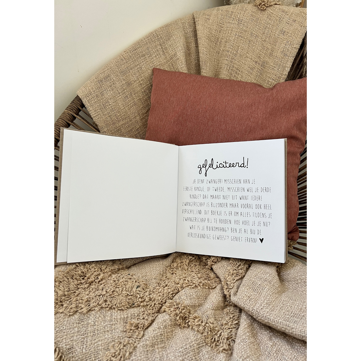 Fill-in book my nine months (natural linen)