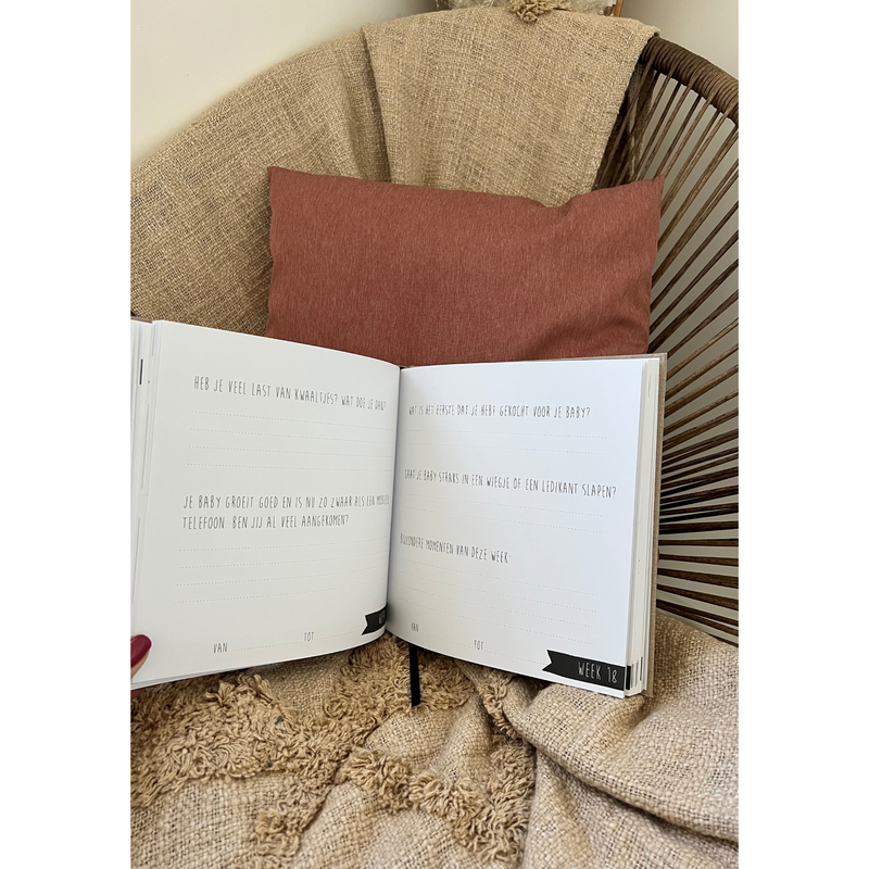 Fill-in book my nine months (natural linen)