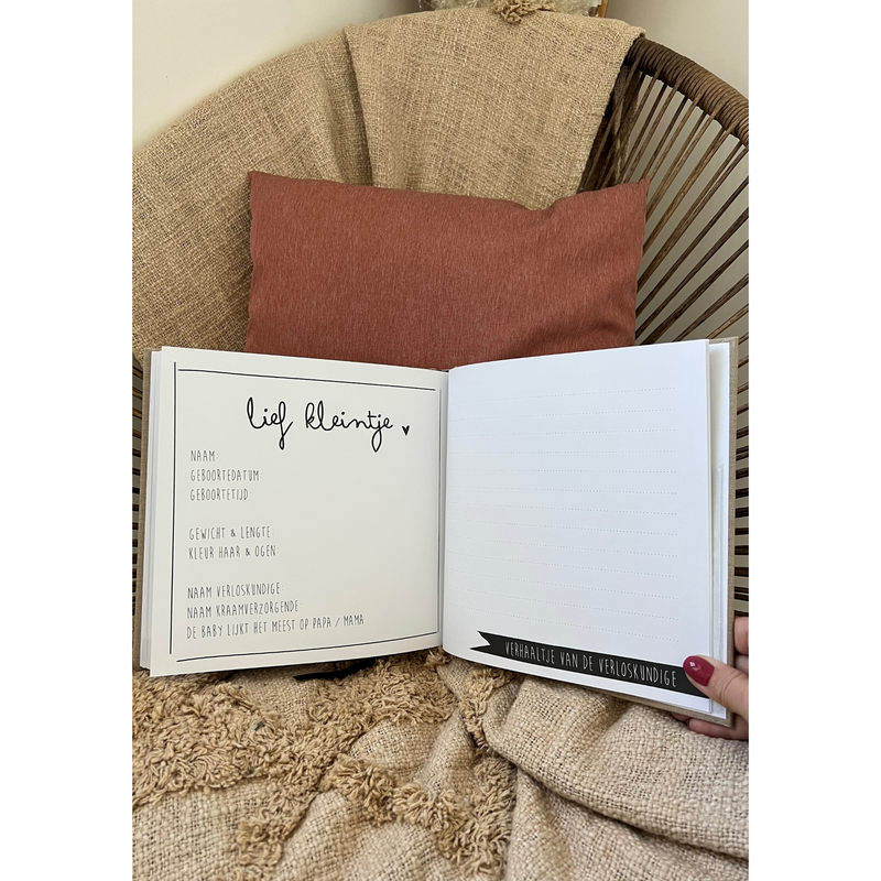 Fill-in book my nine months (natural linen)